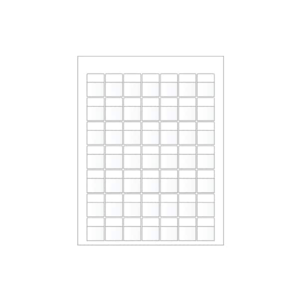 Ziptape Laser Printer Label Sheet Sticker Paper - 1" W x 0.5" H , 490PK